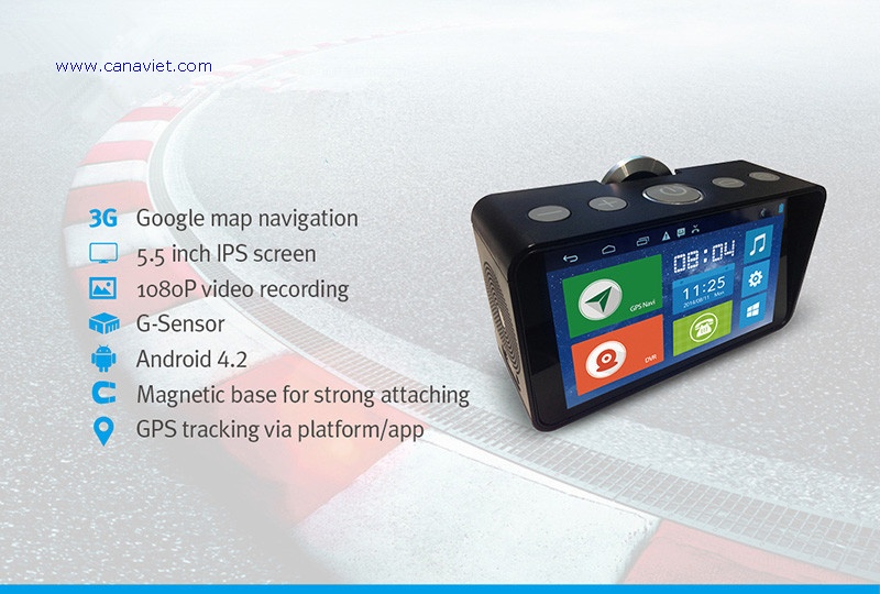 Android 4.2 HD Car Black Box DVR GPS Navigation Navigator Tracker Car